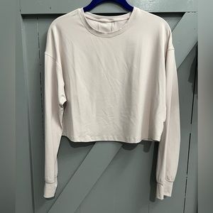 Lululemon waffle weave cropped long sleeve top